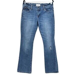 Abercrombie & Fitch Jeans Women’s Distressed Blue Medium Wash Bootcut 8 Mid Rise